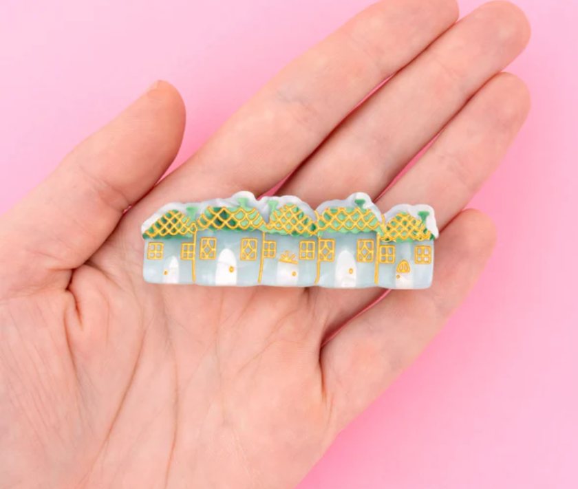 Snowy Town Hair Clip