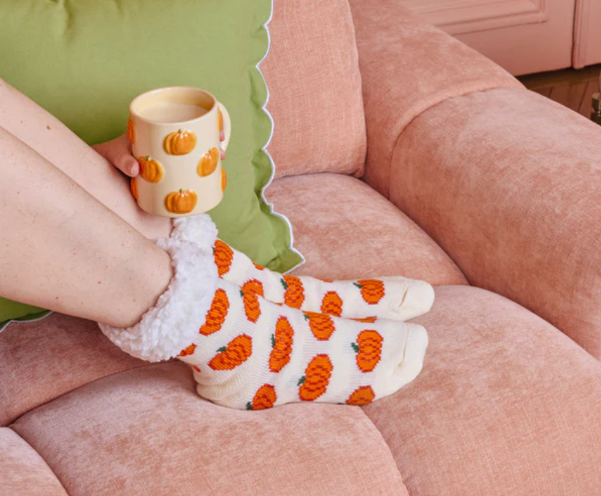 Pumpkin Slipper Socks