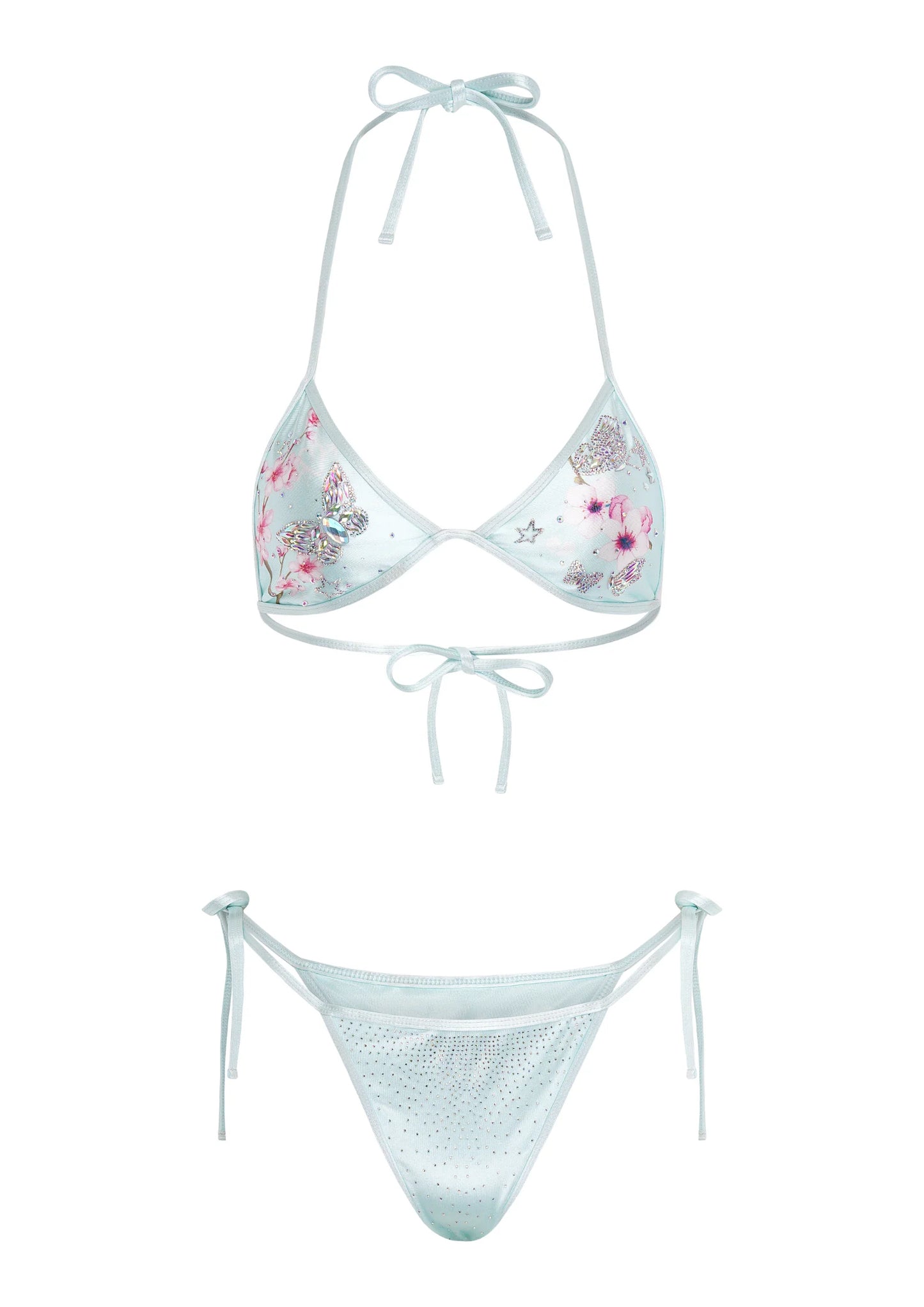 BIKINI PAPILLON EN BLEU AQUA