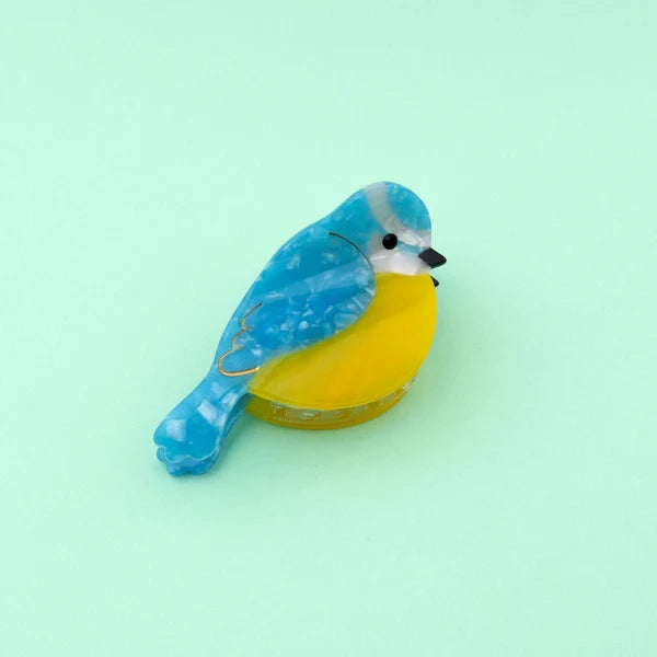 Blue Tit Mini Hair Claw