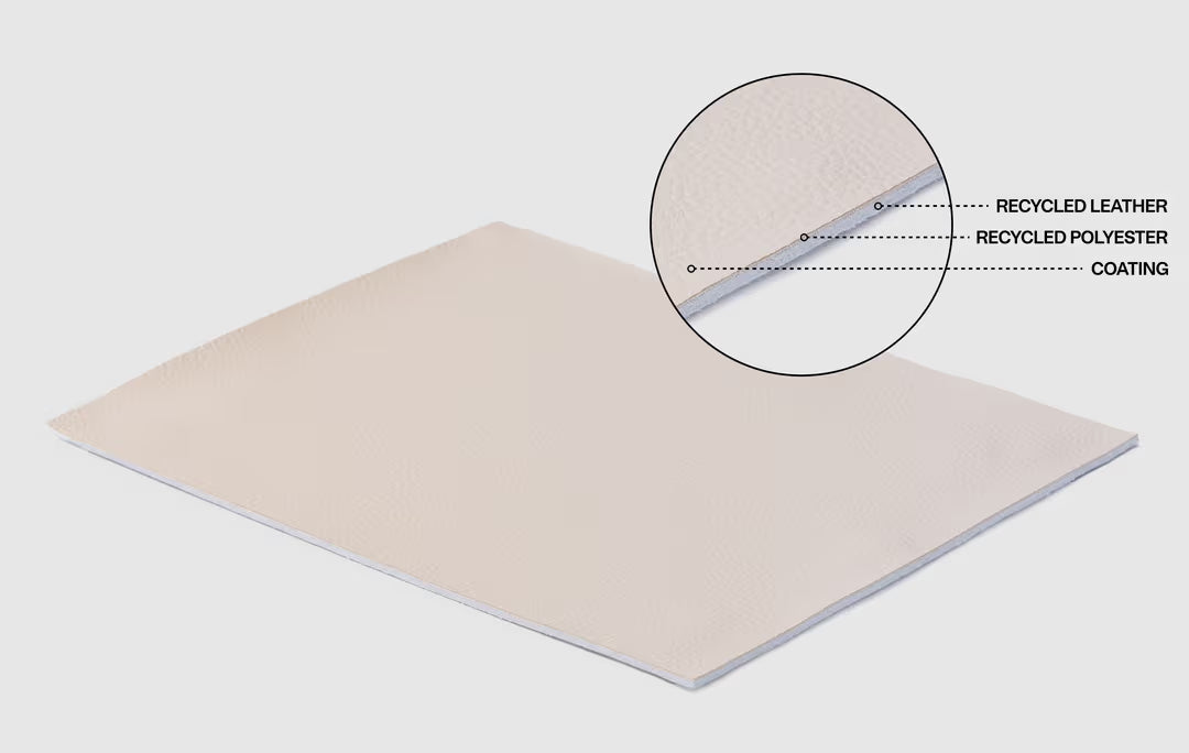 Recycled Leather Shoulder Bag Straw