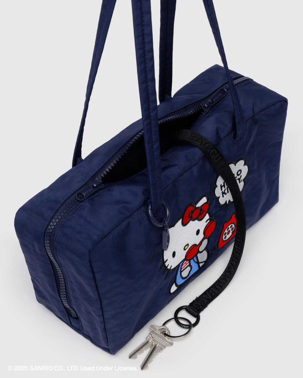 Nylon Bowler Bag Embroidered Hello Kitty Phone