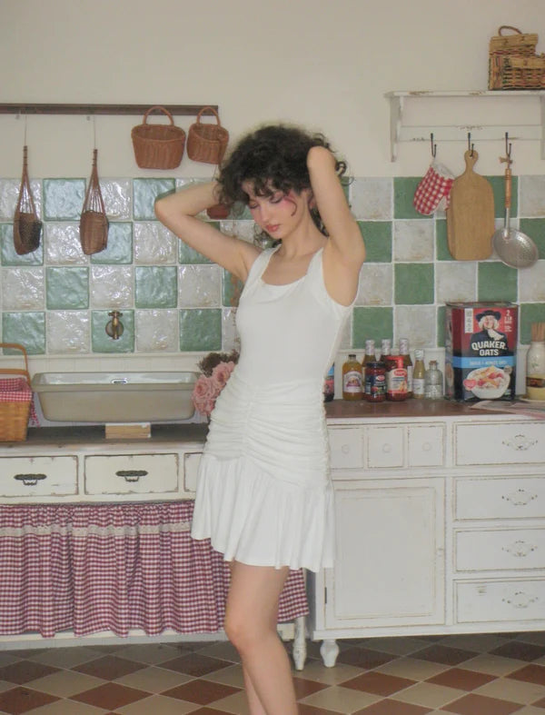 White Tank Top Mini Dress