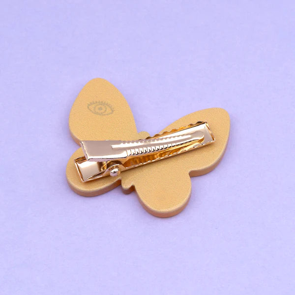 Yellow Butterfly Hair Clip