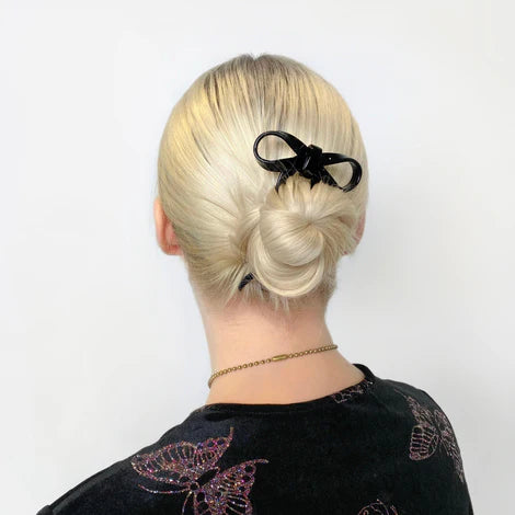 Bow Hairpinin Large Black