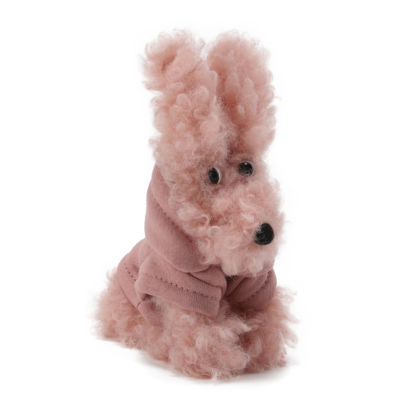 SFSG Pink scribbled puppy wearing a sweatshirt