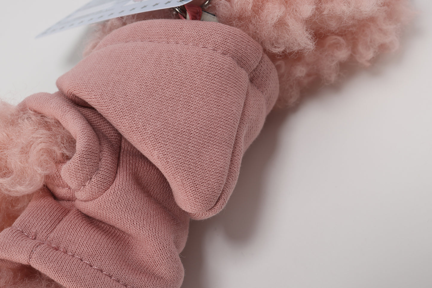 SFSG Pink scribbled puppy wearing a sweatshirt