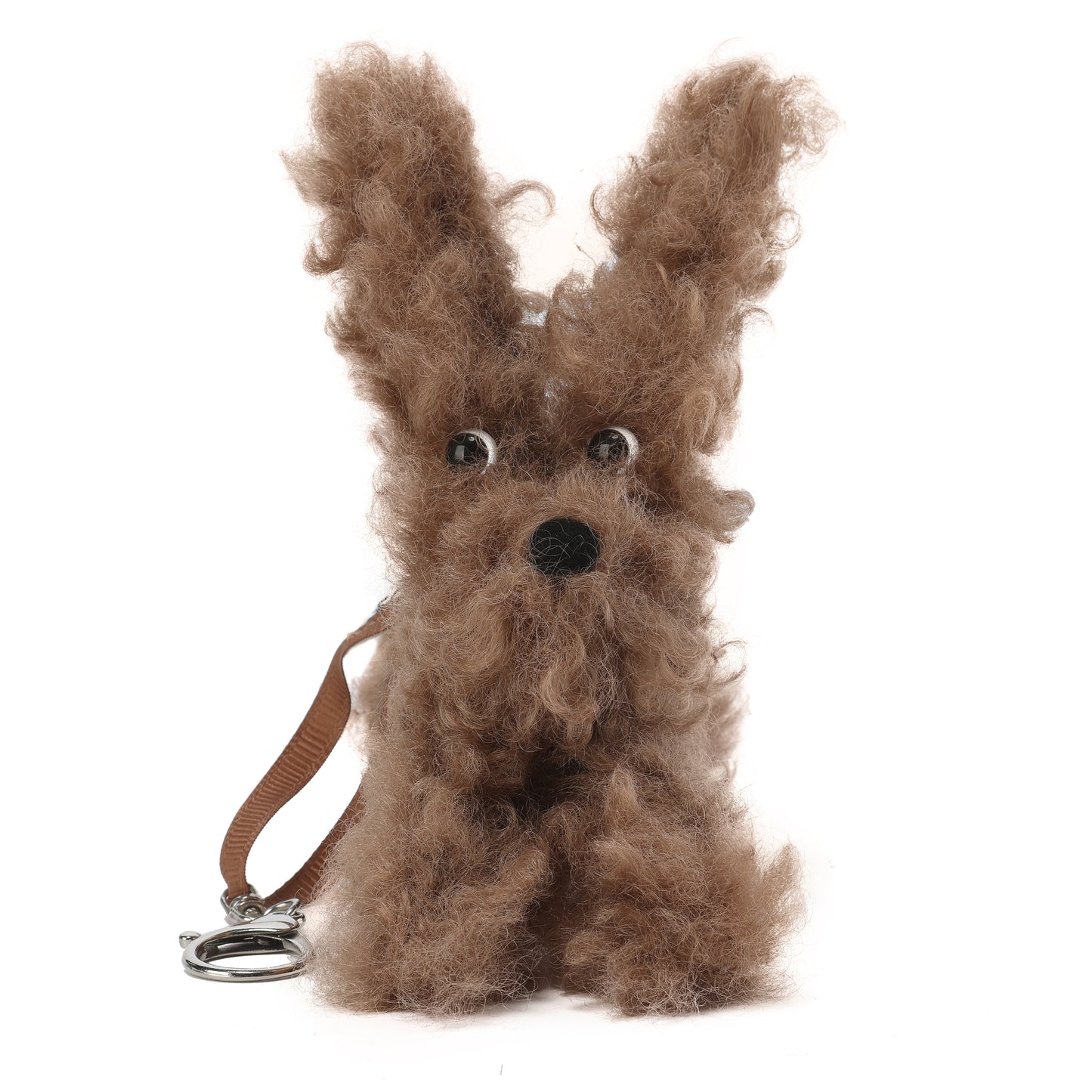 Pendentif chiot griffonné marron SFSG
