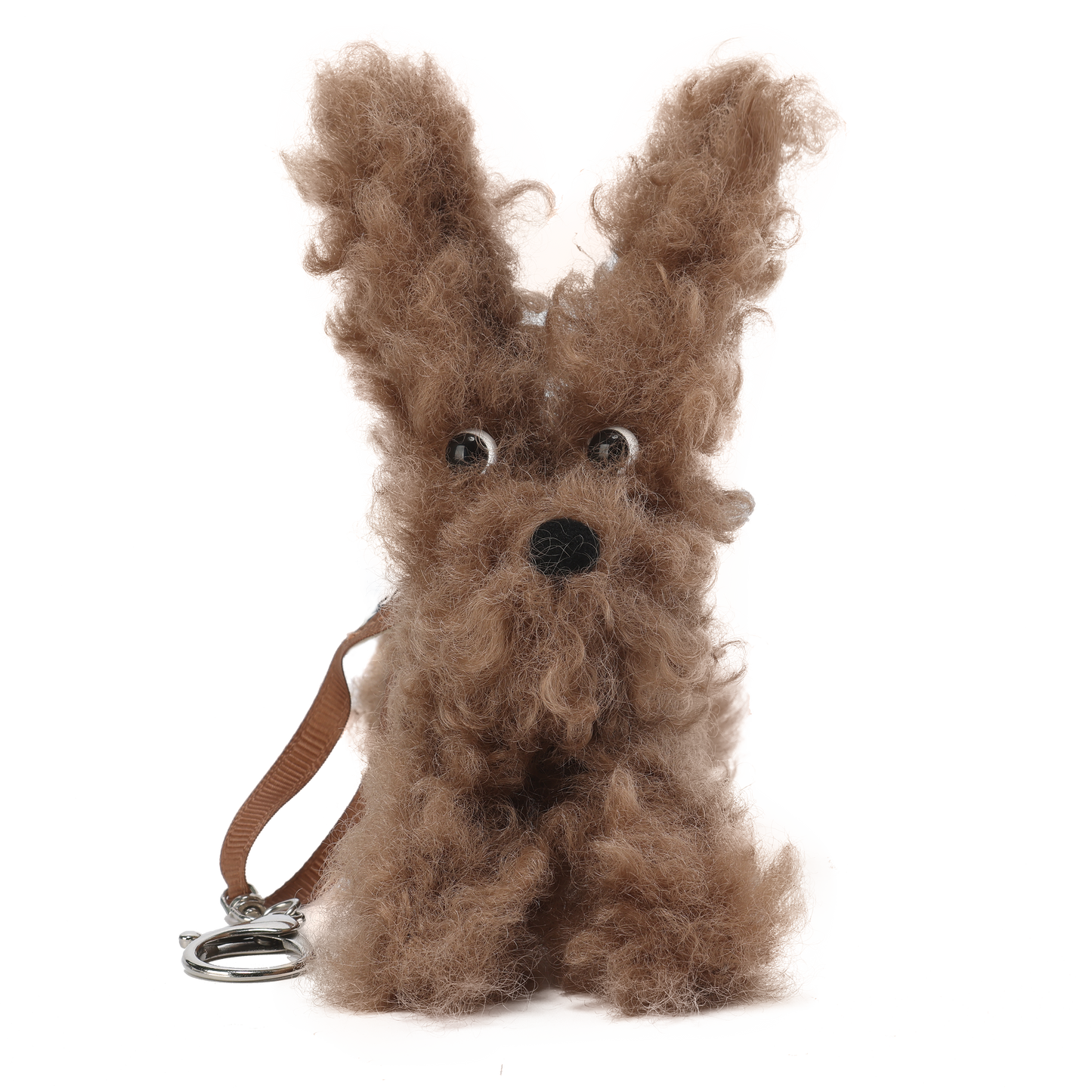 Pendentif chiot griffonné marron SFSG