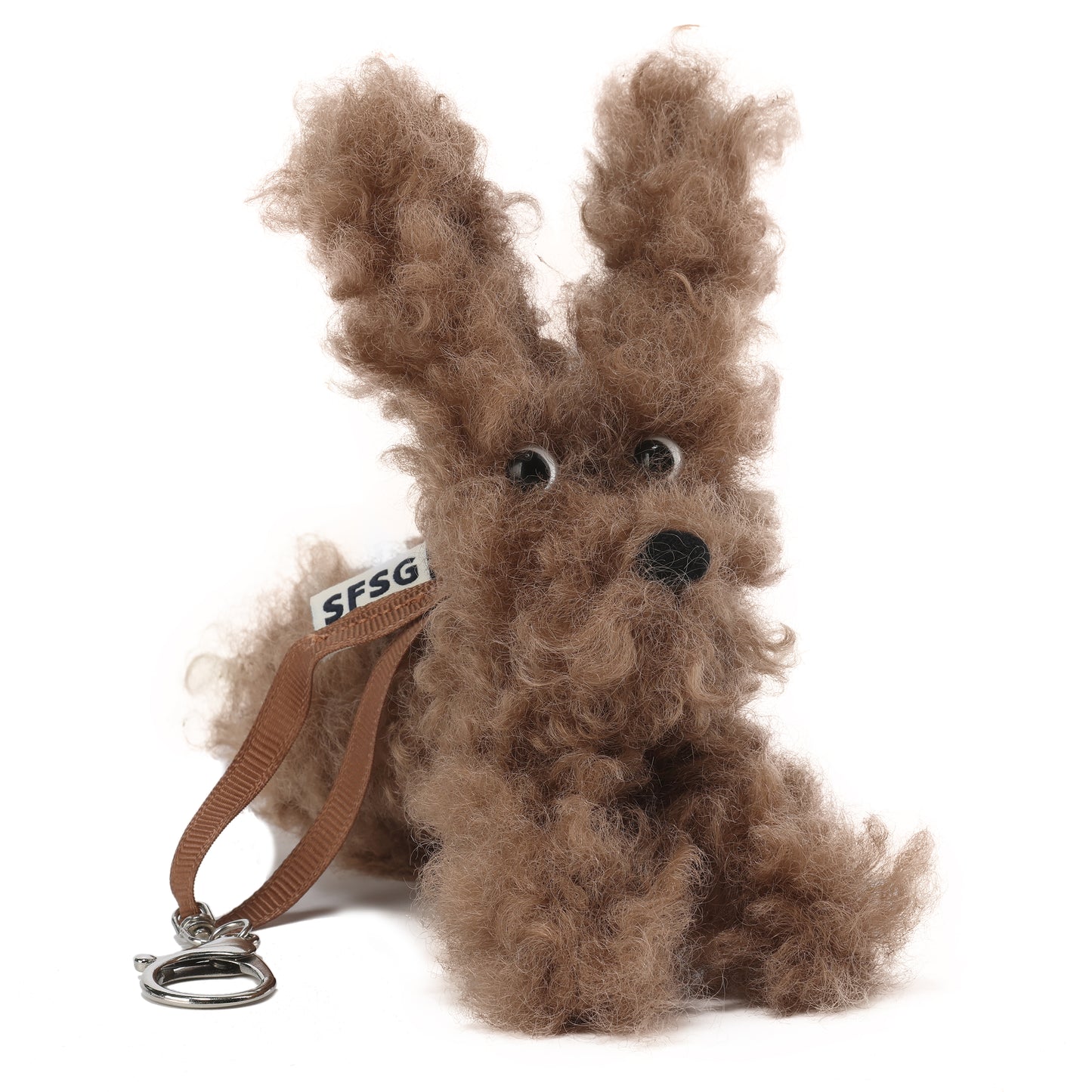 Pendentif chiot griffonné marron SFSG