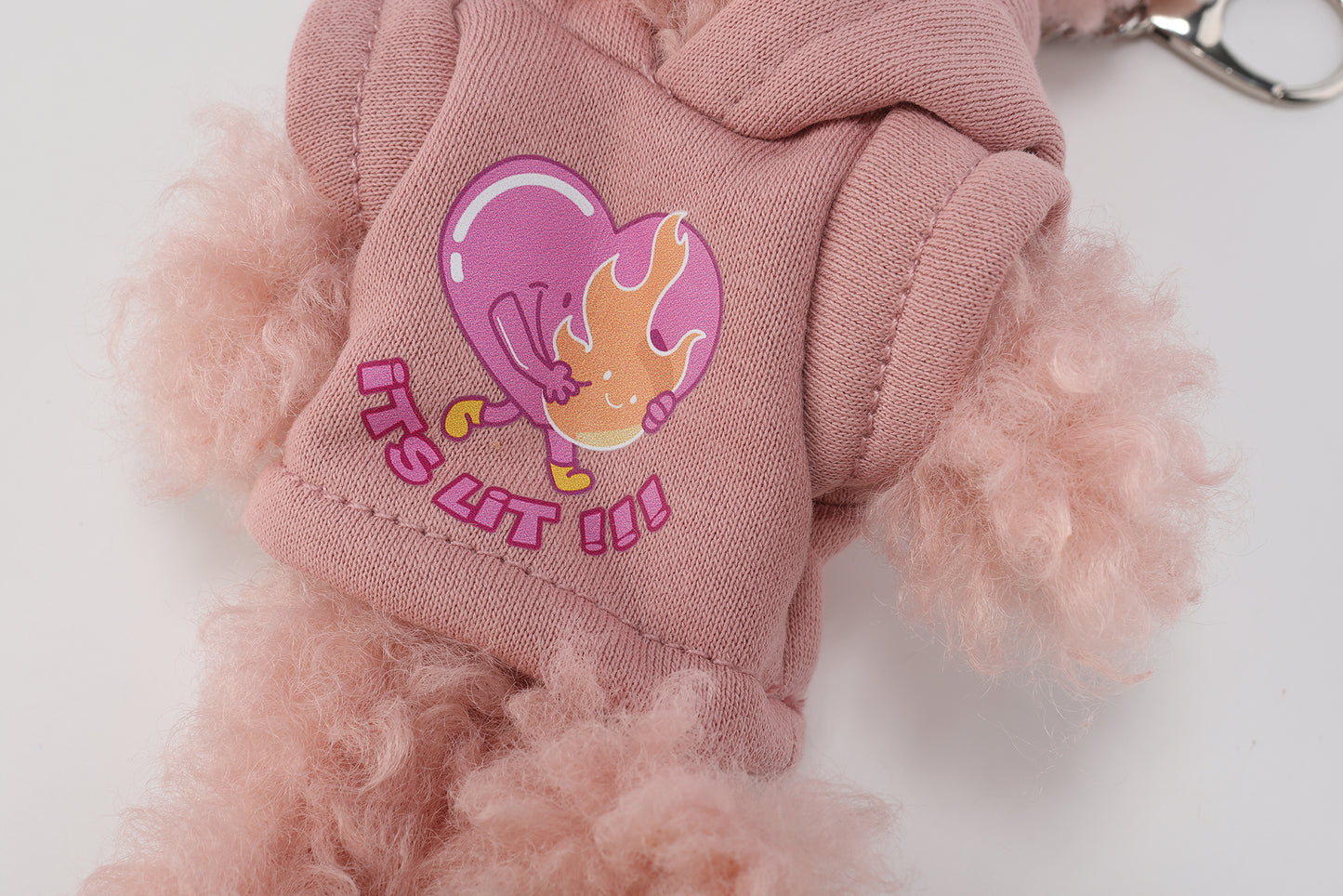 SFSG Pink scribbled puppy wearing a sweatshirt