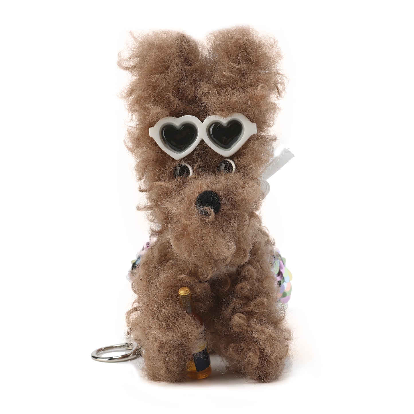 Chiot SFSG Brown Screbble en robe brillante de vacances