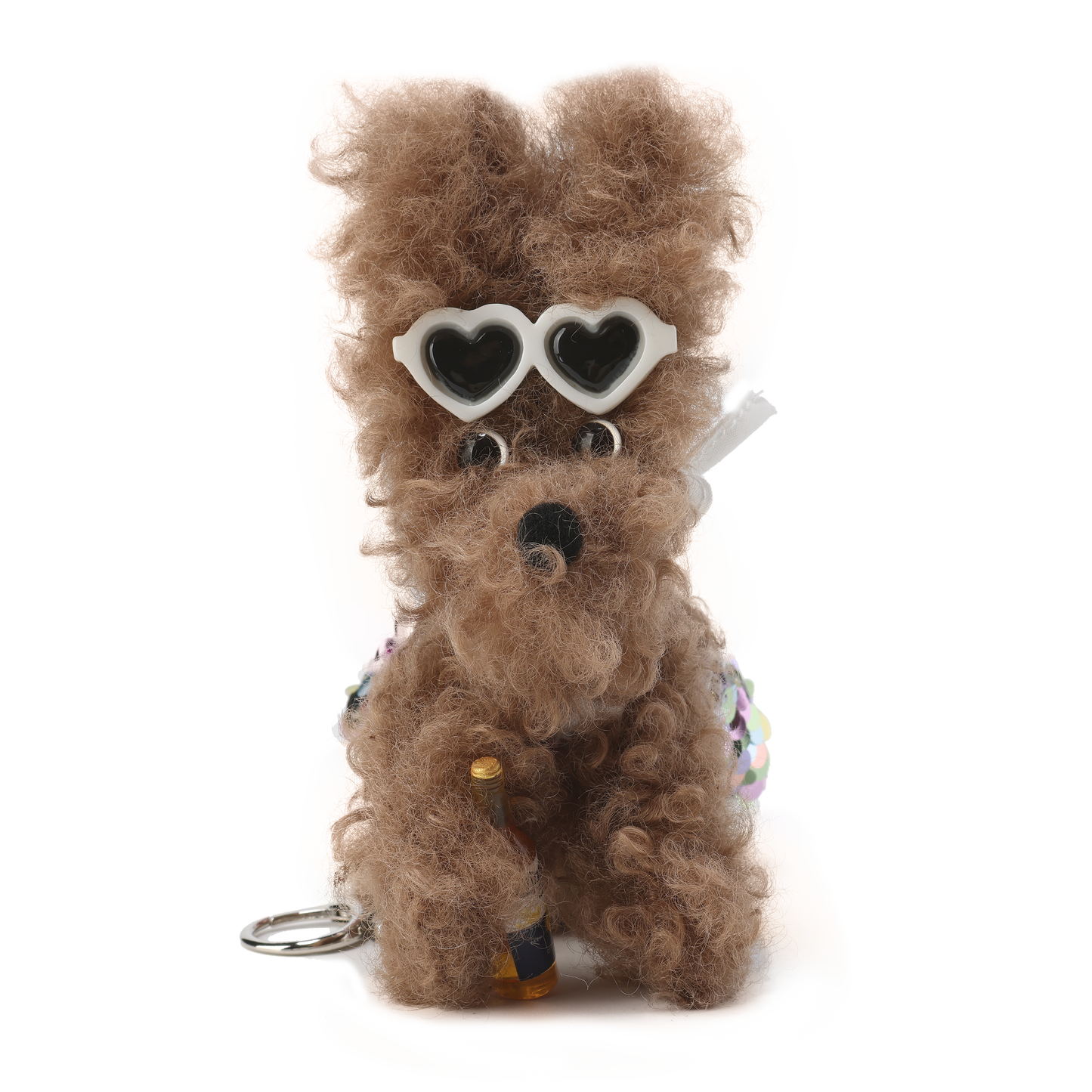 Chiot SFSG Brown Screbble en robe brillante de vacances
