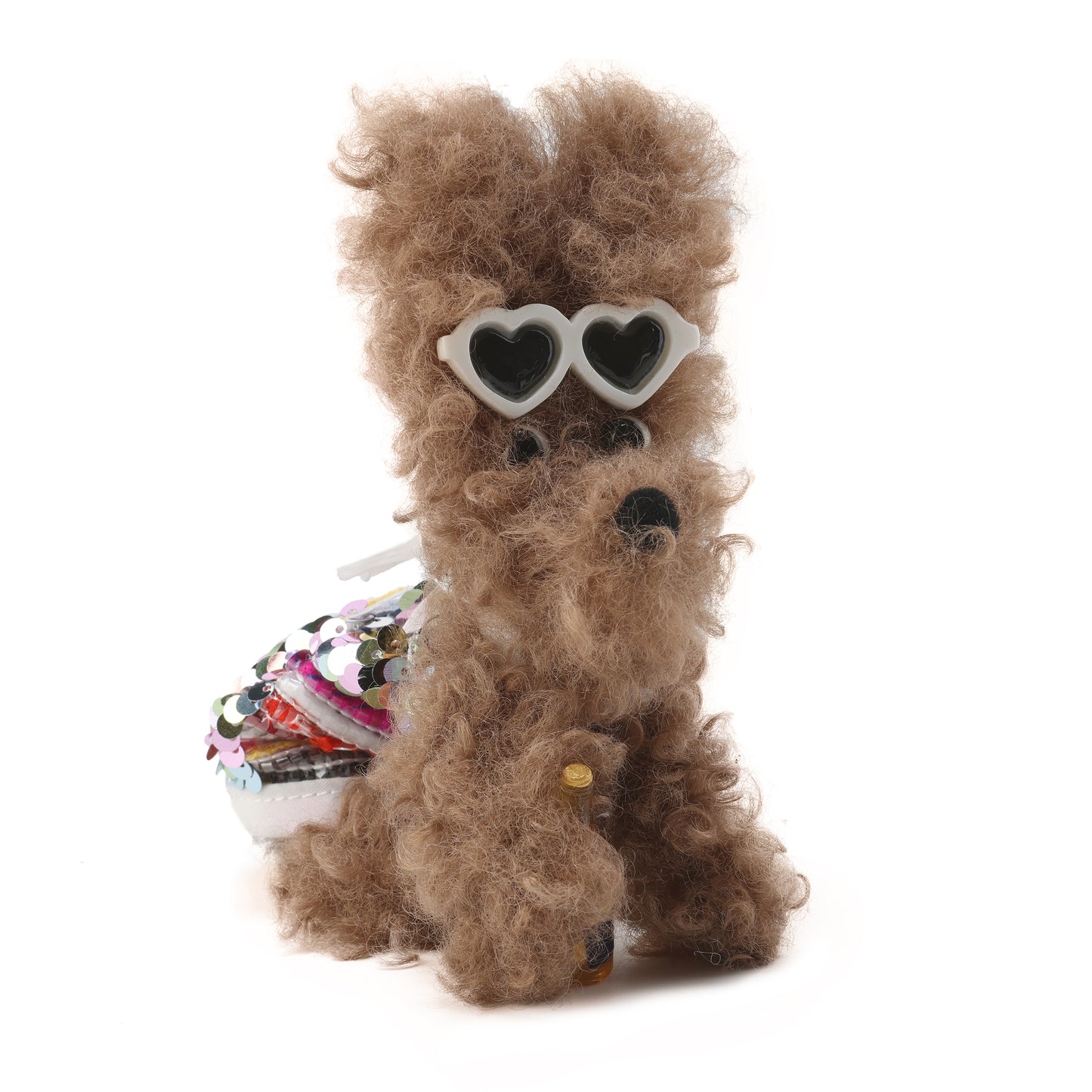 Chiot SFSG Brown Screbble en robe brillante de vacances