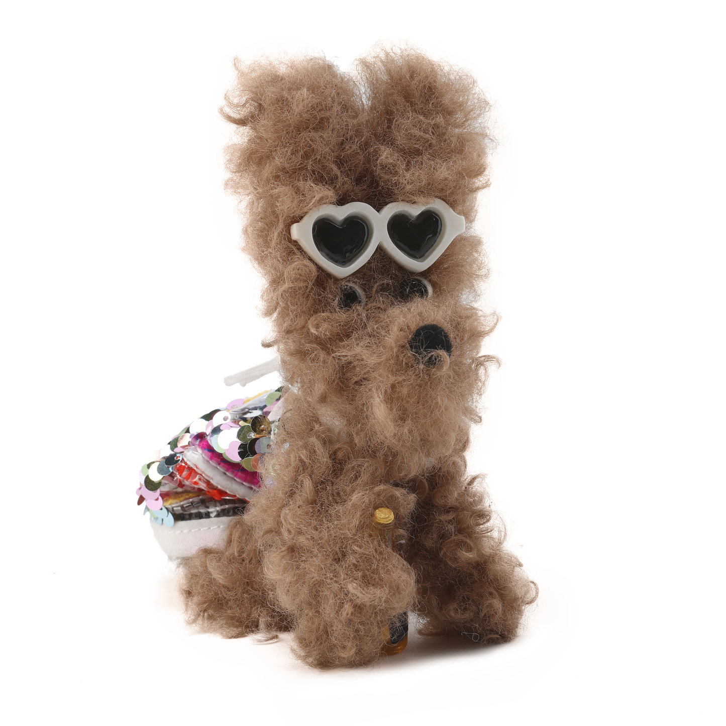 Chiot SFSG Brown Screbble en robe brillante de vacances
