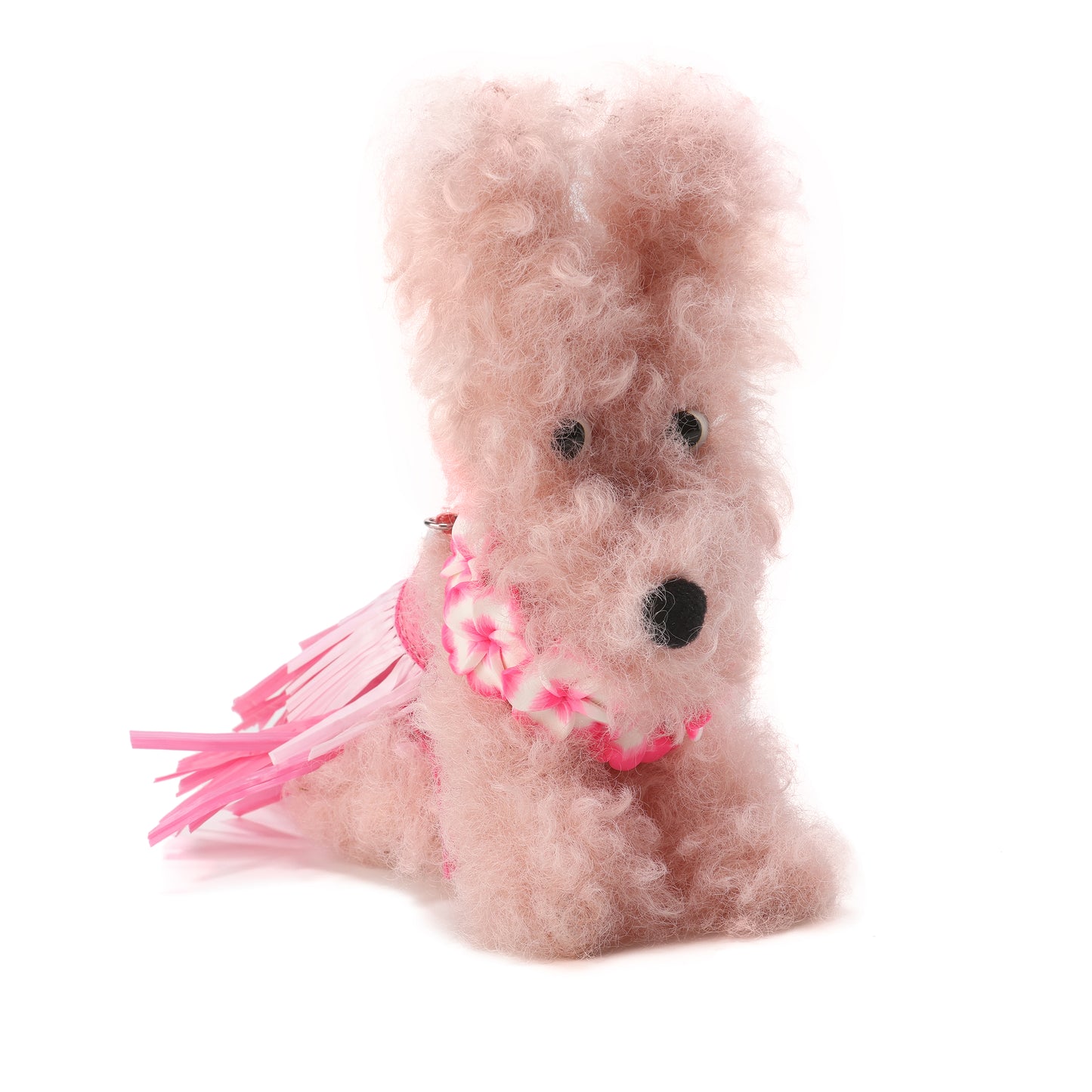 Chiot scribble rose SFSG en jupe hawaïenne