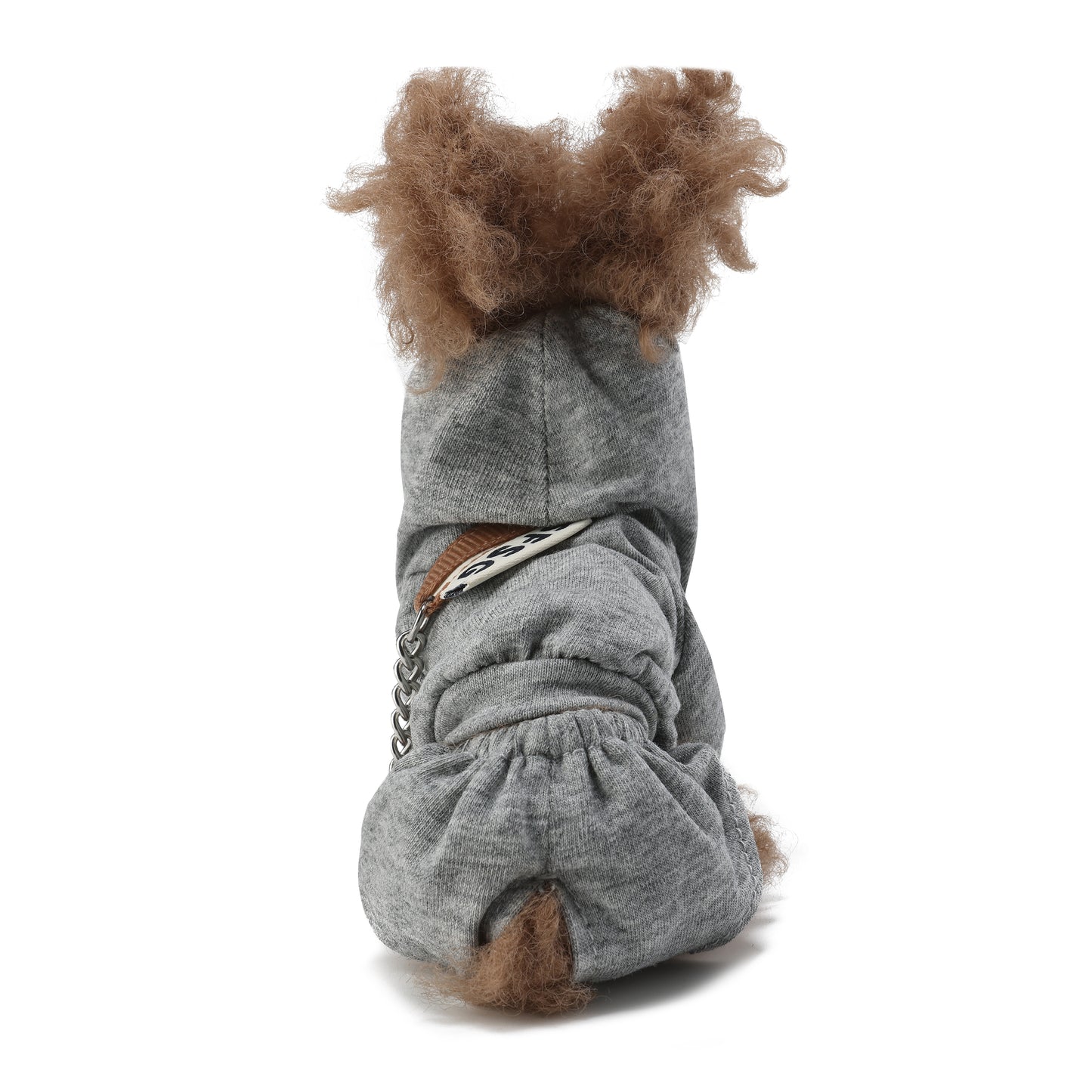 Chiot scribble marron SFSG en vêtements de yoga gris