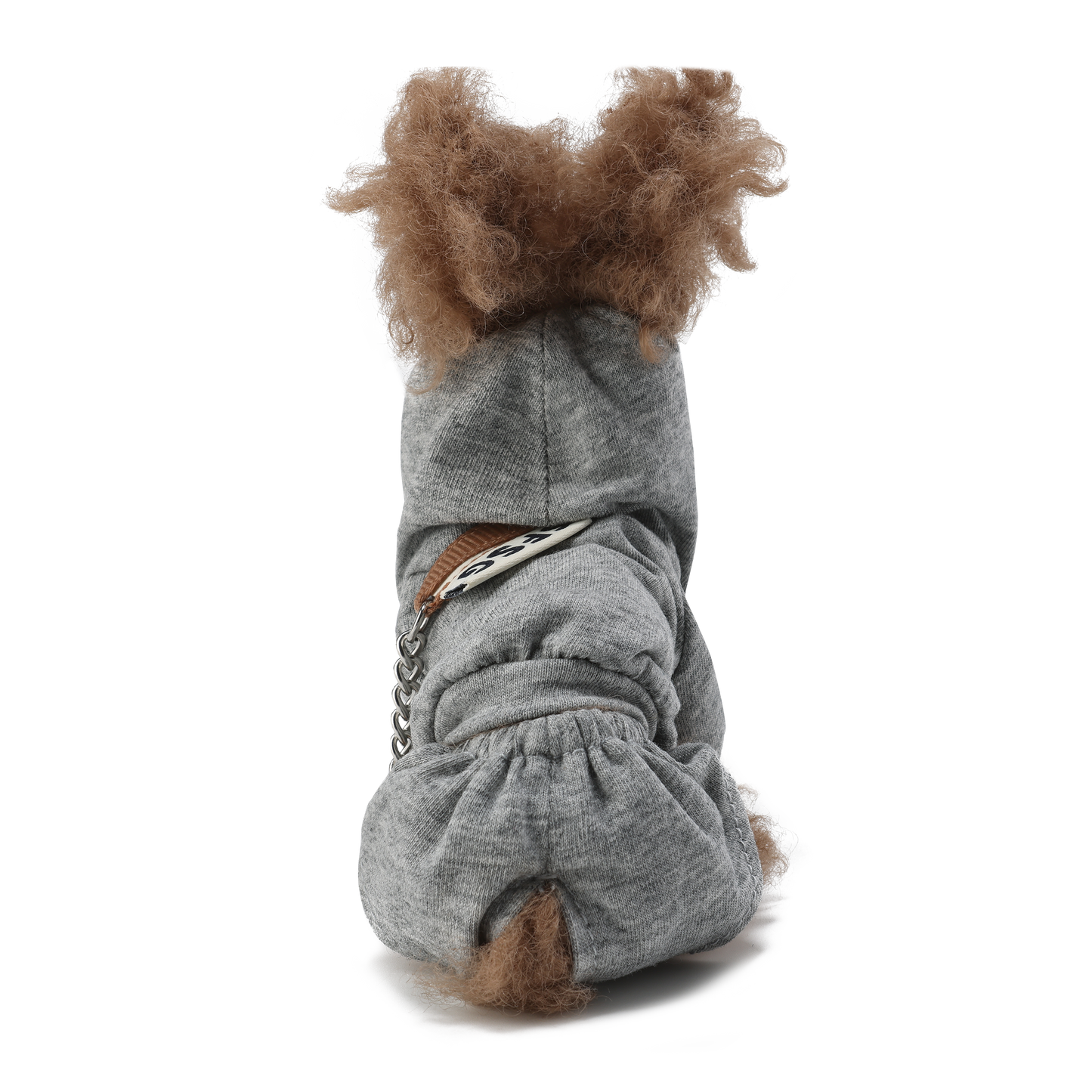Chiot scribble marron SFSG en vêtements de yoga gris