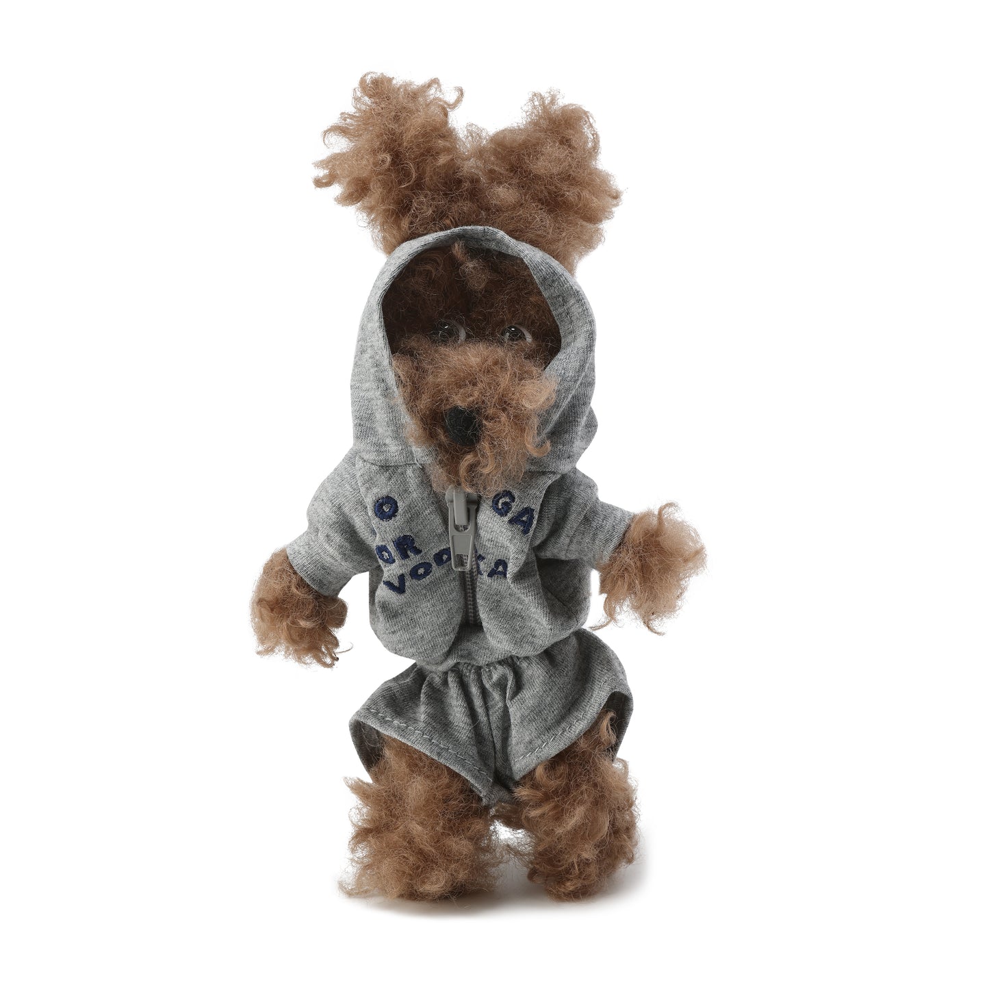 Chiot scribble marron SFSG en vêtements de yoga gris