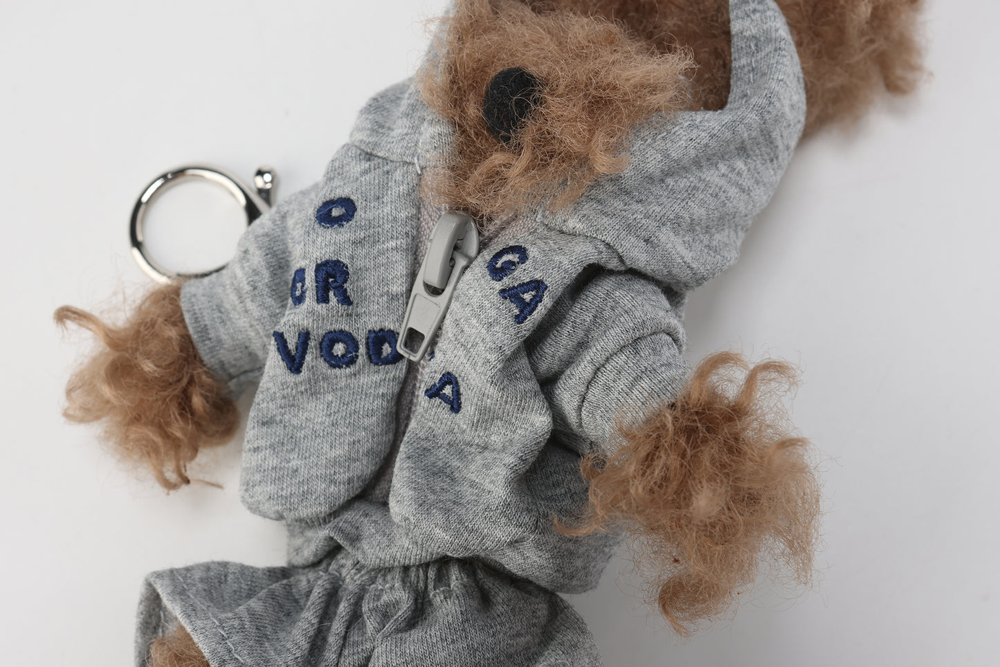 Chiot scribble marron SFSG en vêtements de yoga gris