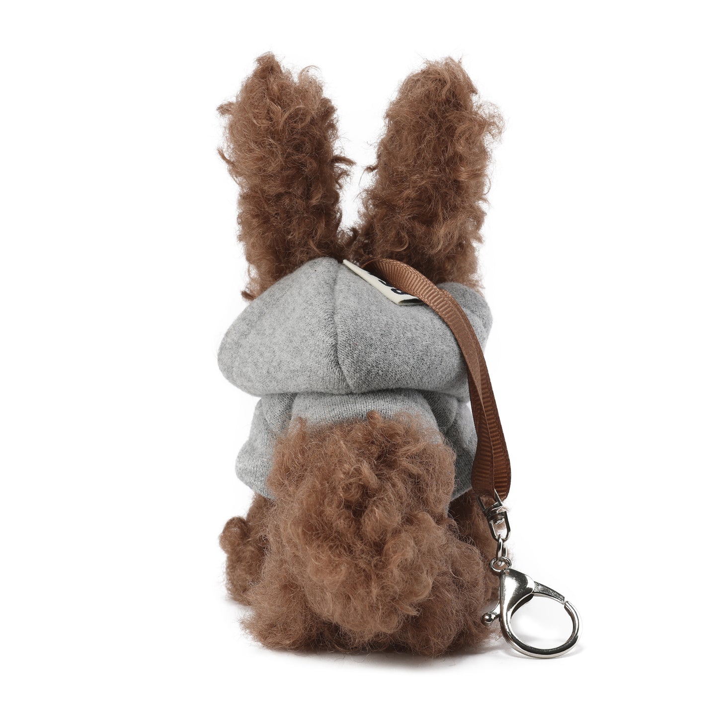 Sweat à capuche gris SFSG avec un chiot griffonné marron