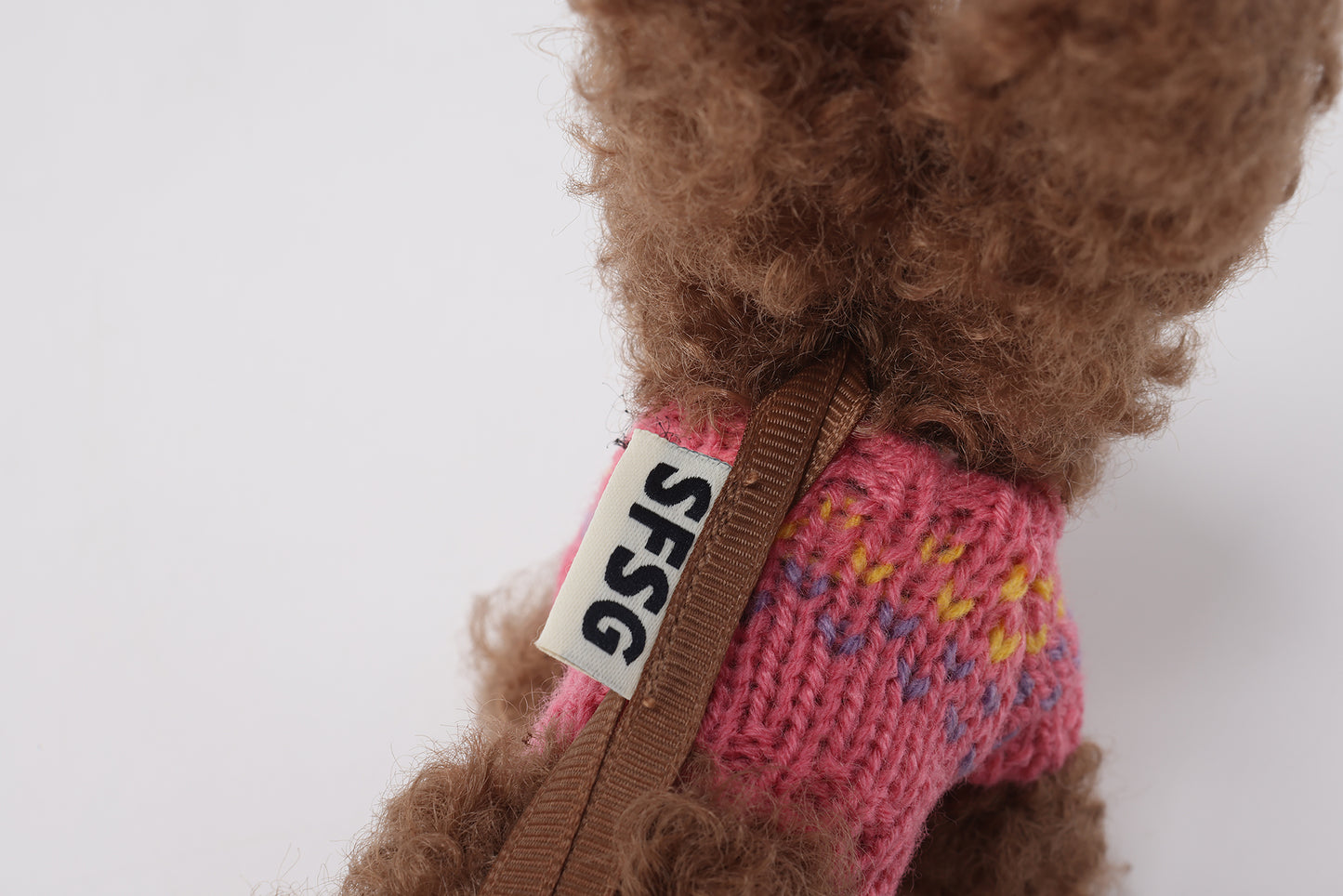 SFSG Brown and pink jacquard puppy sweater