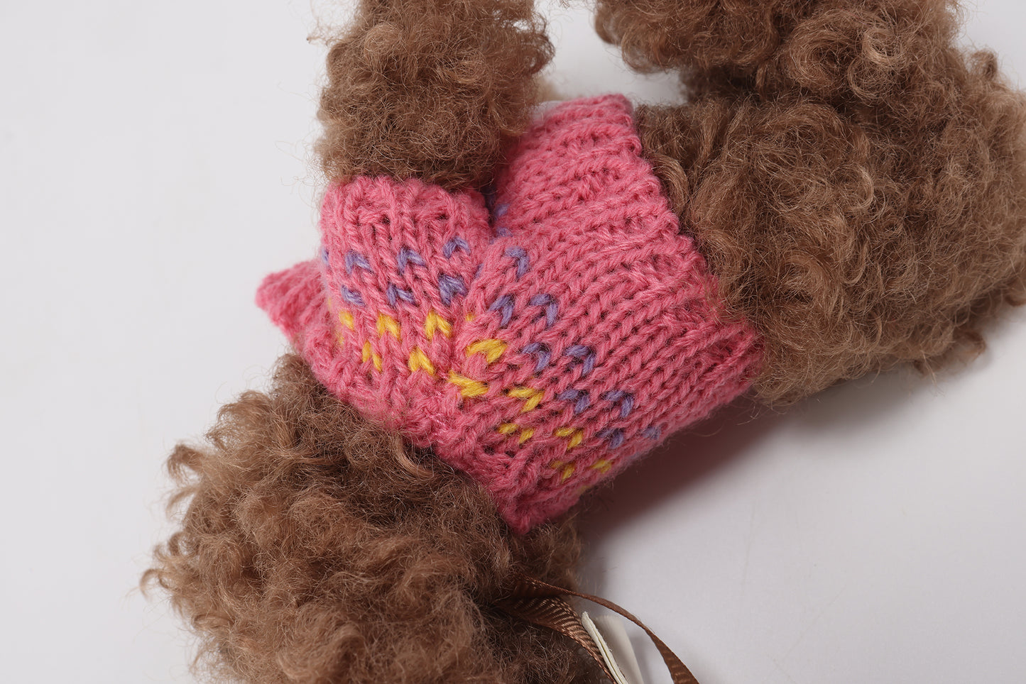 SFSG Brown and pink jacquard puppy sweater