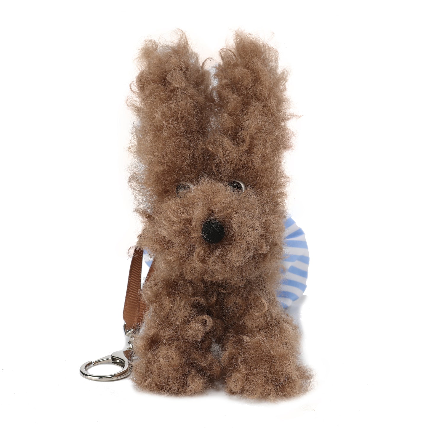 Chiot SFSG Brown Scribbled en jupe rayée bleue