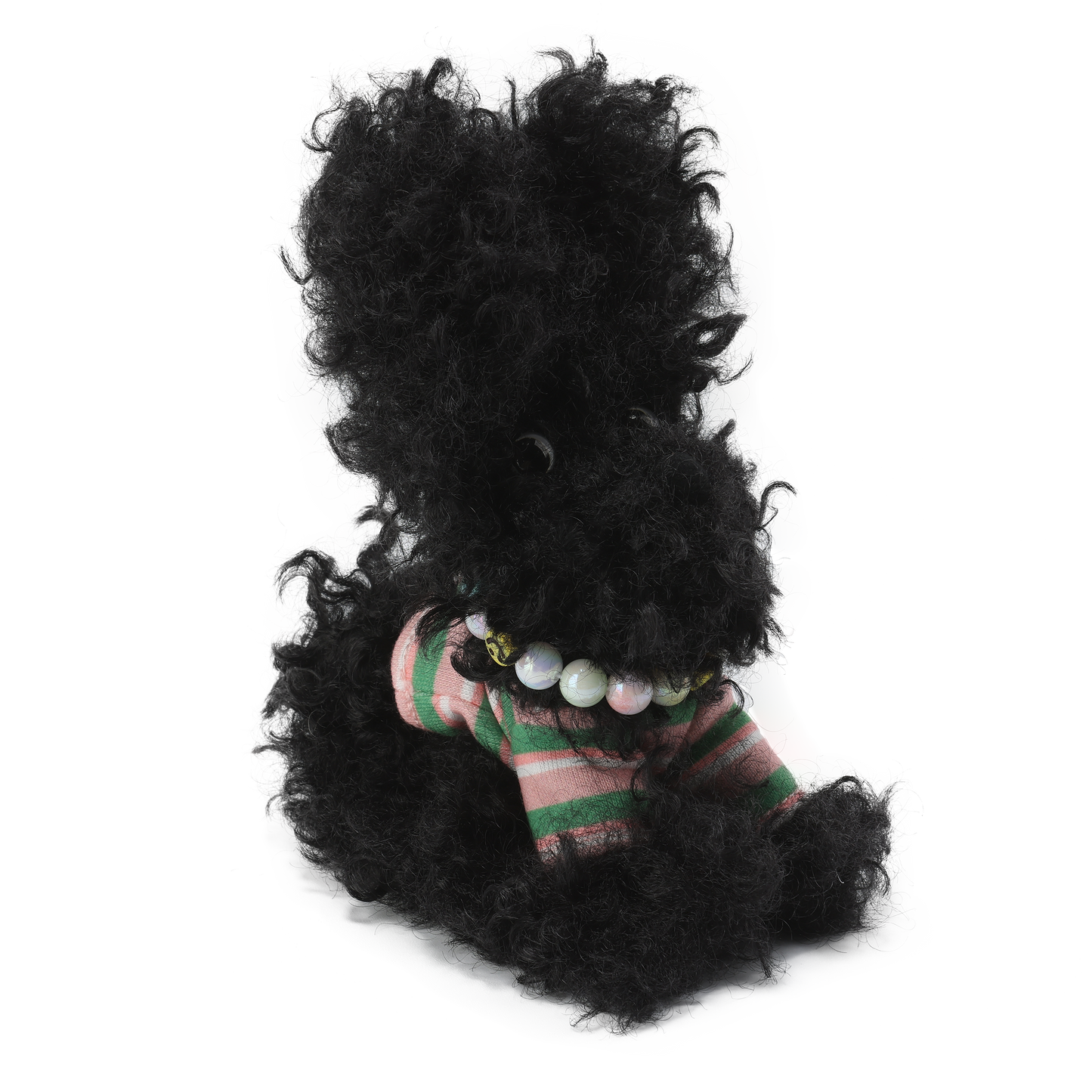 SFSG Black scrawled puppy wearing short sleeves