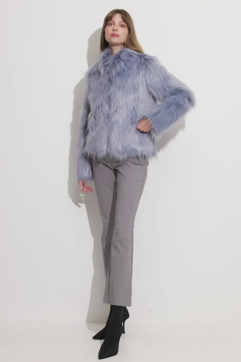 Veste Fur Delish (bleu pastel)