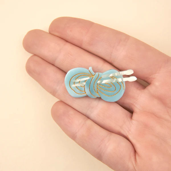 Wool Ball Hair Clip