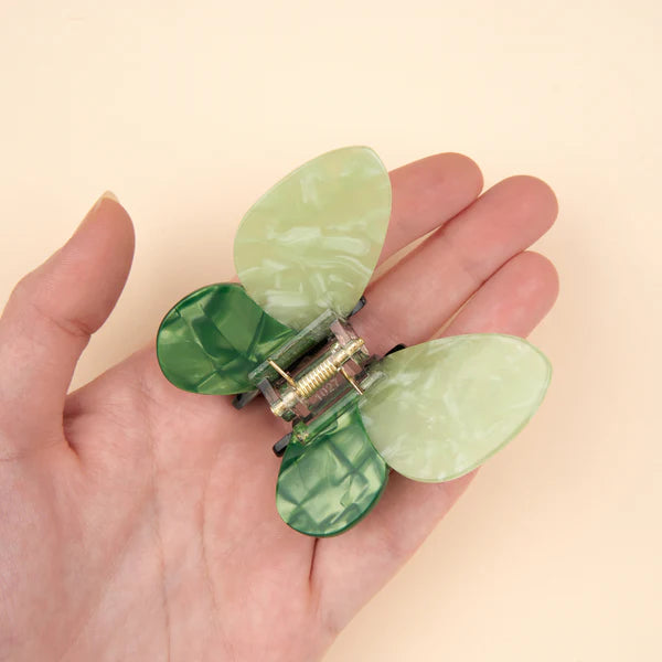 Green butterfly Hair Claw
