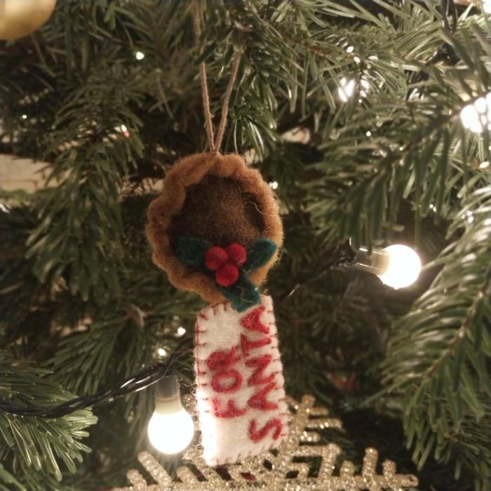 Handmade Felt Snack for Santa Hanging Decoration