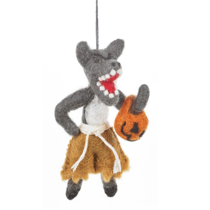 Handmade Felt Halloween Werewolf Hanging Decoration