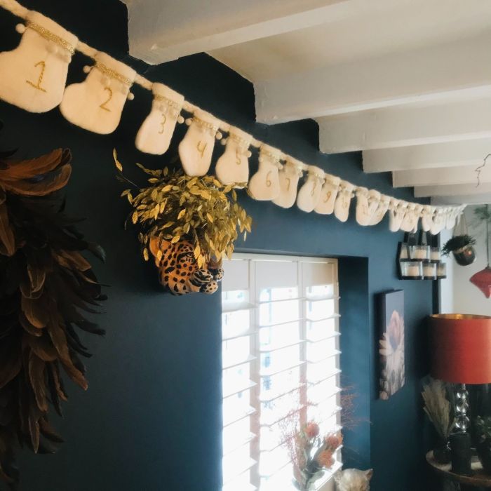 Handmade Felt Biodegradable Christmas Advent Calendar Garland