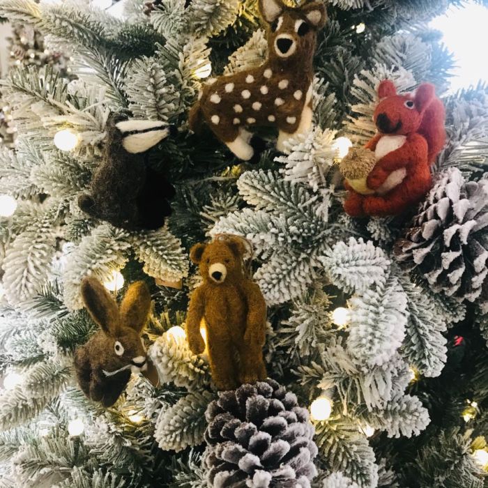 Handmade Felt Herbert the Hare Hanging Decoration