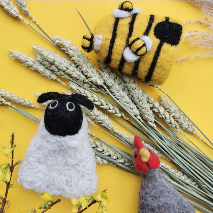 Handmade Felt Egg Farmyard Friends Biodegradable Egg Cosy