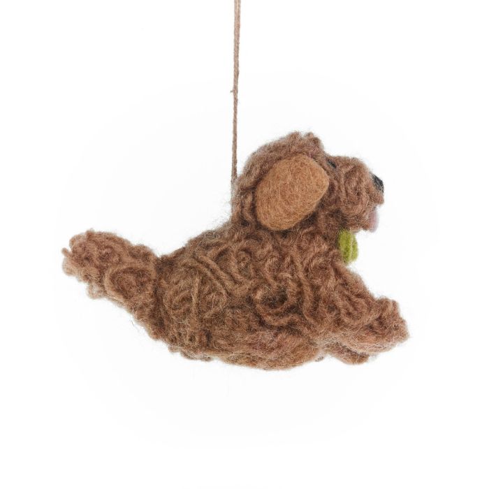 Handmade Felt Cassie the Cockapoo Hanging Decoration