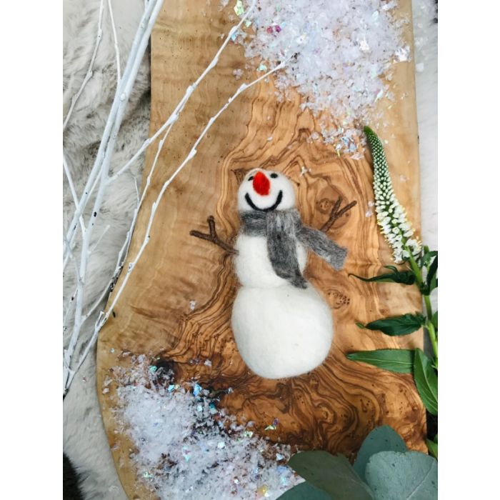 Décoration de Noël à suspendre en feutre fait à la main Norman le bonhomme de neige