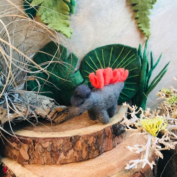 Handmade Felt Hanging Digby Dinosaur Felt Decoration