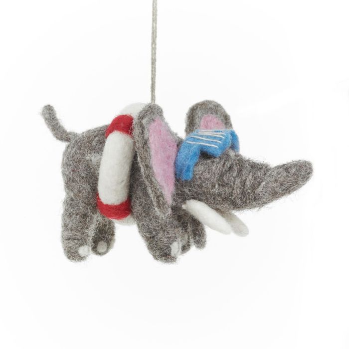 Handmade Felt Diving Dumbo Hanging Decoration