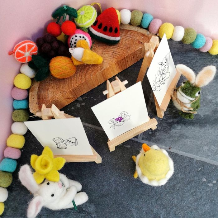 Handmade Felt Delilah Bunny Hanging Easter Decoration