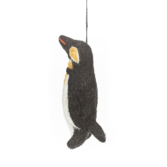 Handmade Felt Eddie the Emperor Penguin Hanging Arctic Decoration
