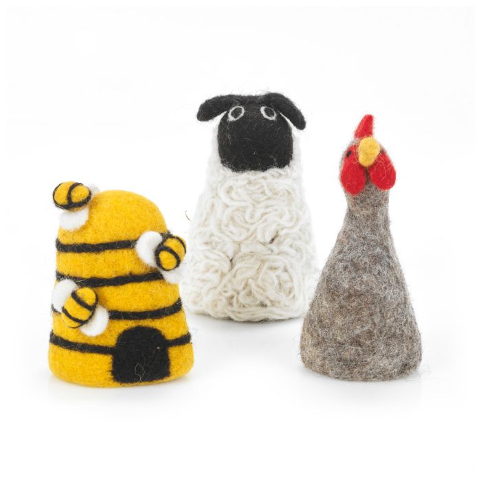 Handmade Felt Egg Farmyard Friends Biodegradable Egg Cosy