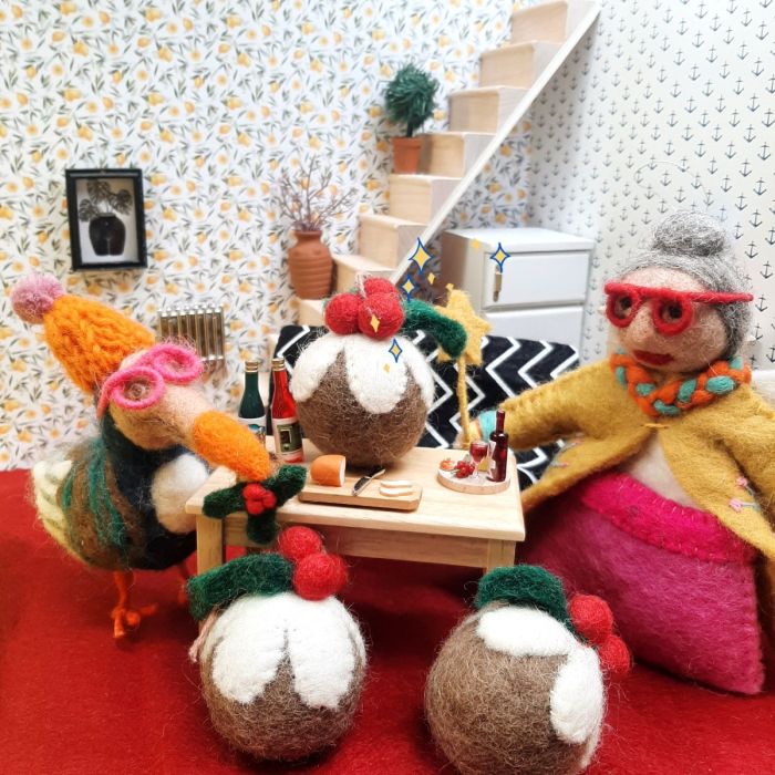 Décoration de Noël à suspendre en feutre fait à la main en forme de dodo