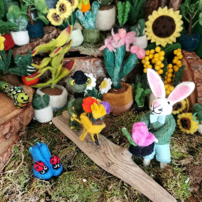 Handmade Felt Merlin the Rabbit Hanging Decoration