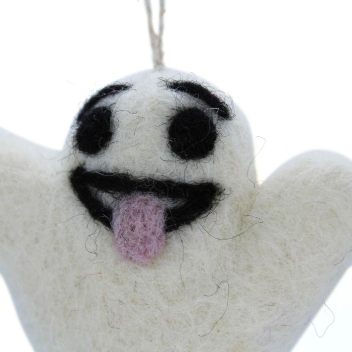 Handmade Hanging Buster the Ghost Biodegradable Halloween Decoration