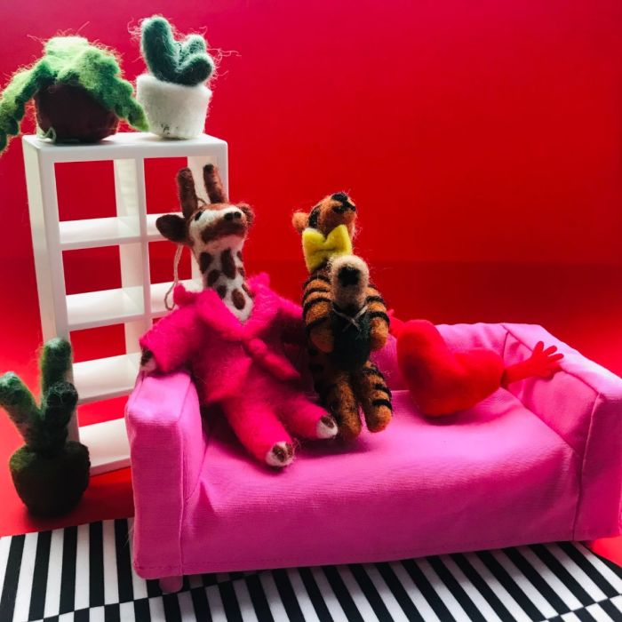 Handmade Felt Gregory Giraffe Hanging Decoration