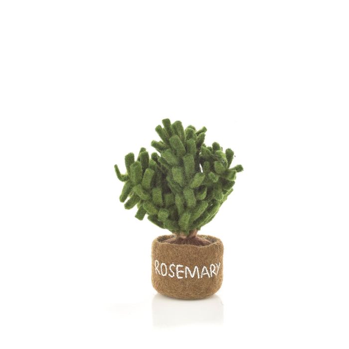 Décoration debout en pot de plantes aromatiques en feutre fait à la main