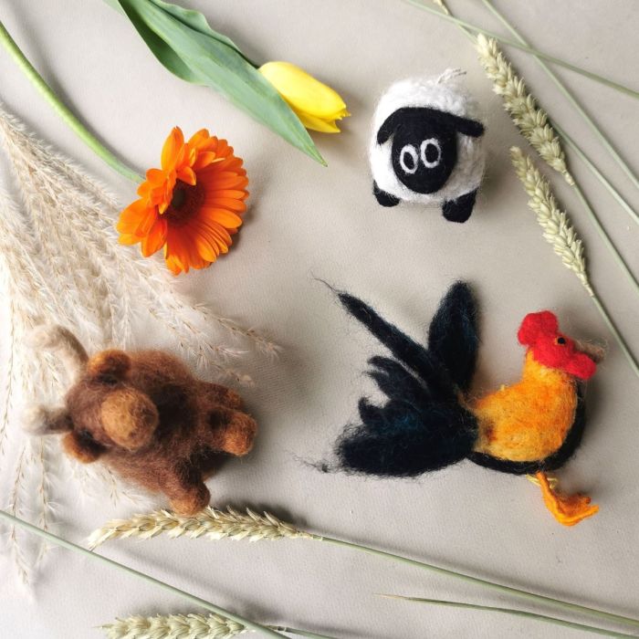 Handmade Hanging Black Sheep Felt Easter Decoration